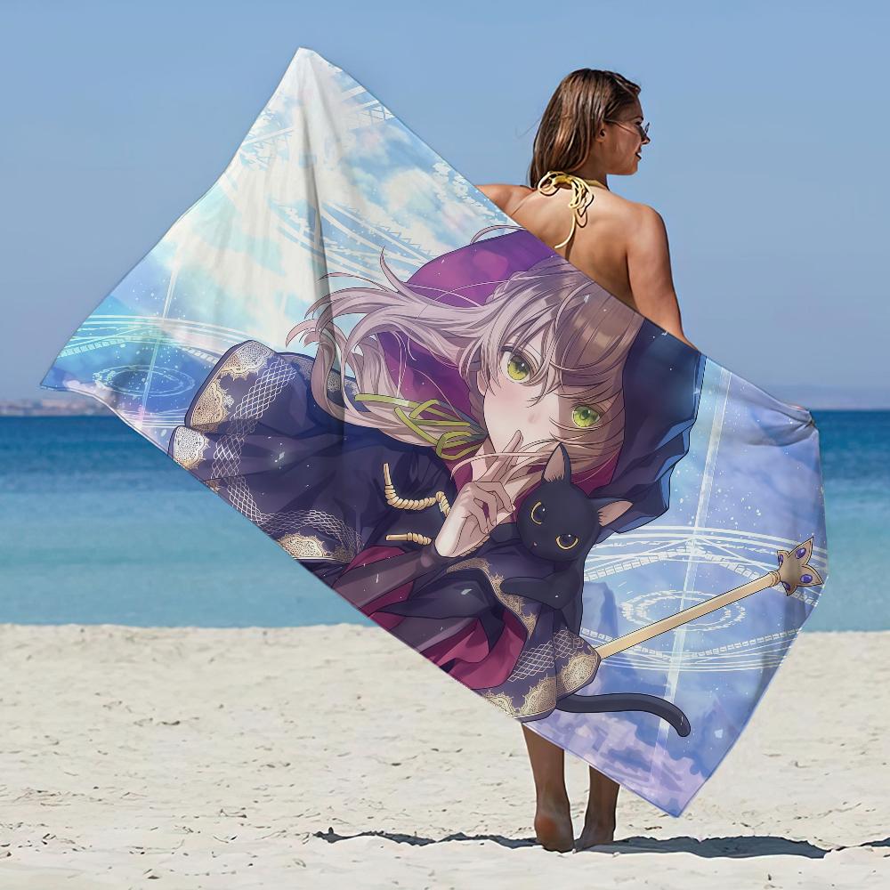 Anime S-ecrets of the Silent Witch Towel Beach Towel Oversized Quick Dry Towel Absorbent Soft Swim BeachTowels for Men Women
