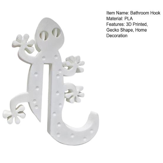 Crochet d'angle pour porte de douche en verre de salle de bain Forme d'animal imprimée en 3D Porte-serviettes Peignoir Crochets décoratifs pour porte de douche sans cadre