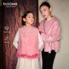 Girls' Chinese Style Double-Faced Wool Tassel Vest