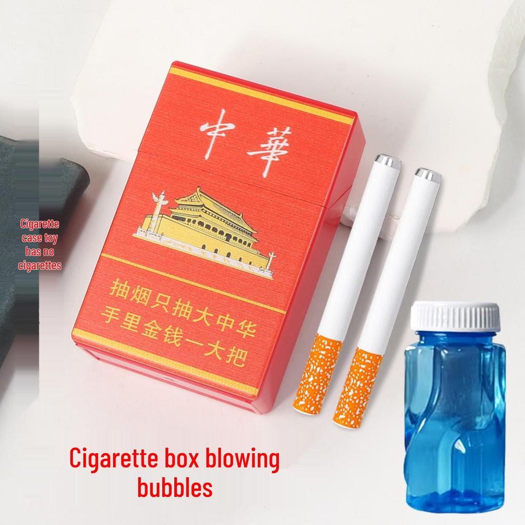 Bubble Blowing Cigarette Case Prank Toy - Adult Stress Relief & Quit Smoking Aid