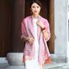 2024 Ethnic-Inspired Retro Jacquard Silk Scarf for Women - Warm Autumn & Winter Shawl