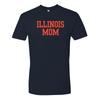 Illinois Fighting Illini Basic Block Mom Premium Cotton T Shirt - M Navy