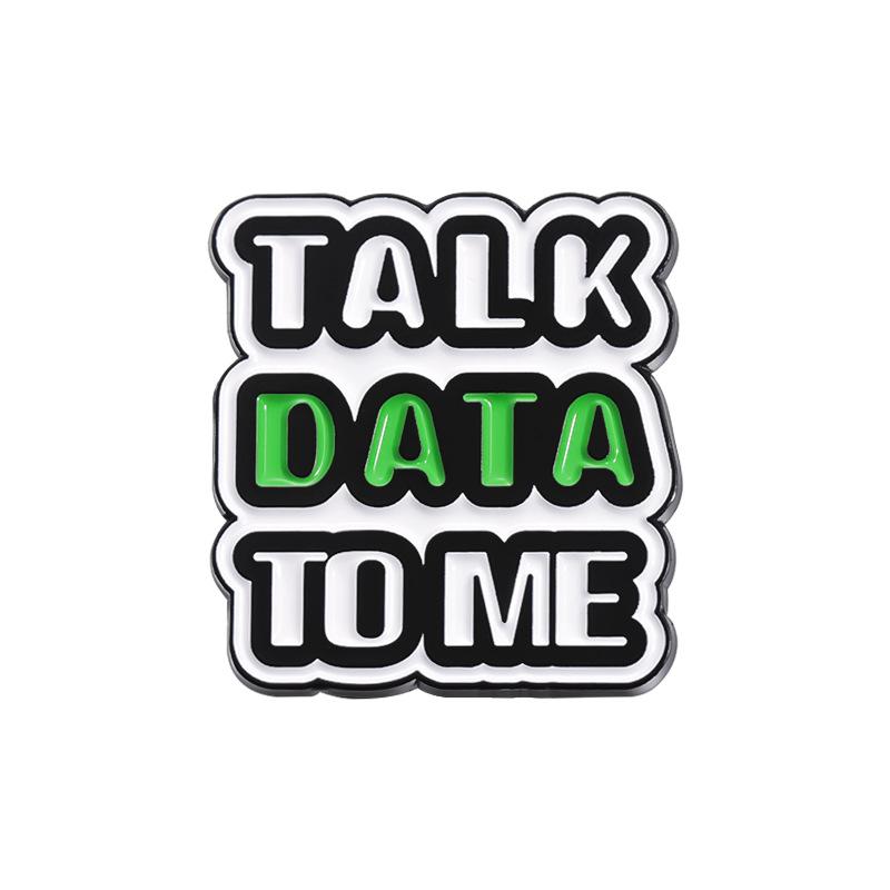 

Cartoon Unique Style Date Alloy Brooch In Elegant Black And White Design For Fashion QHXZ1758