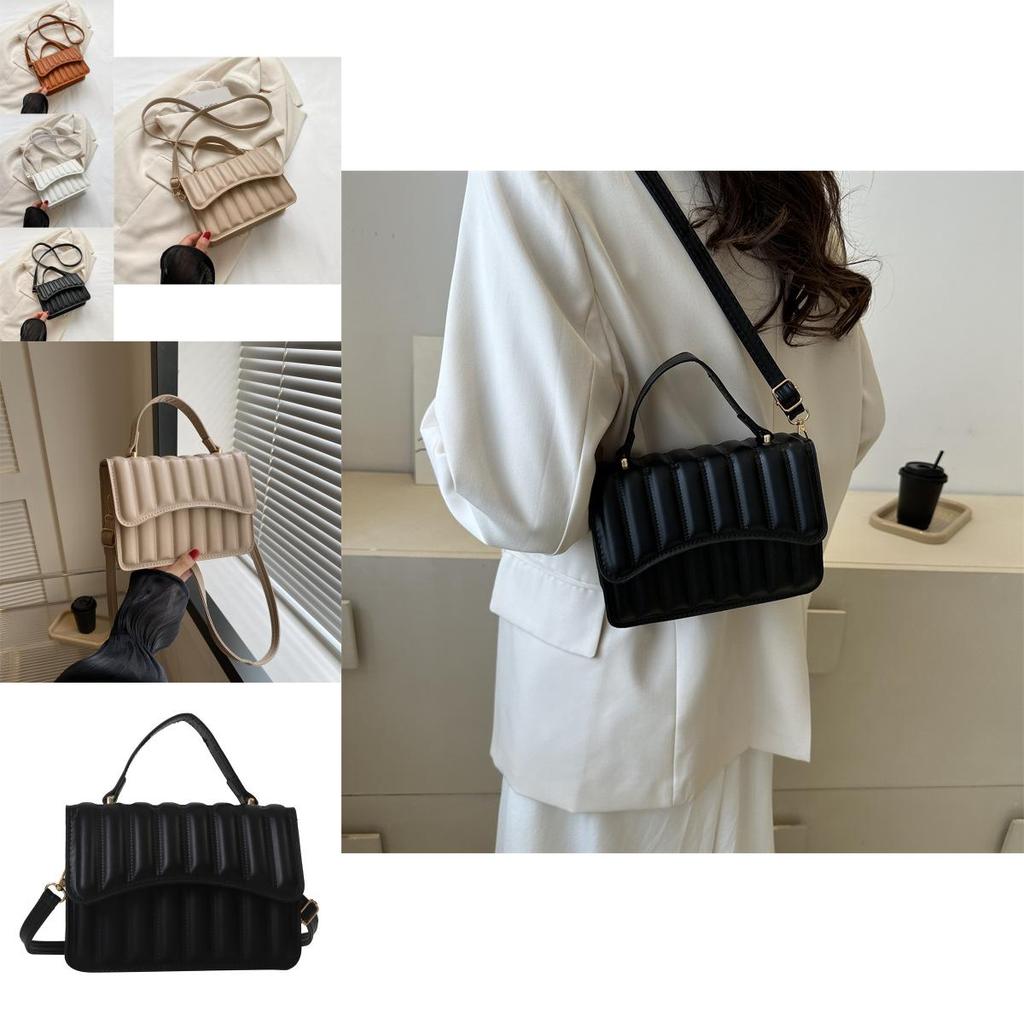 Fashionable Simple Crossbody Bag For Women In Black White Brown And Khaki Colors