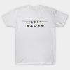 Men Black Print T-shirt Karen Stranger Things No-Cut Transfer Paper Print Cotton Tshirt
