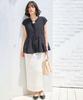 Skipper Flare Black [BIS] Women's Wrinkle-Resistant/Washable Blouse, (01)