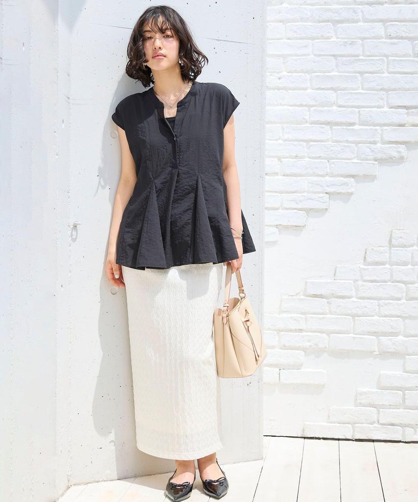 Skipper Flare Black [BIS] Women's Wrinkle-Resistant/Washable Blouse, (01)