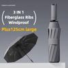Large 125Cm Windproof Automatic Umbrella, Sun Uv Upf50+ Protection, Compact Folding Rain Umbrellas For Man And Women