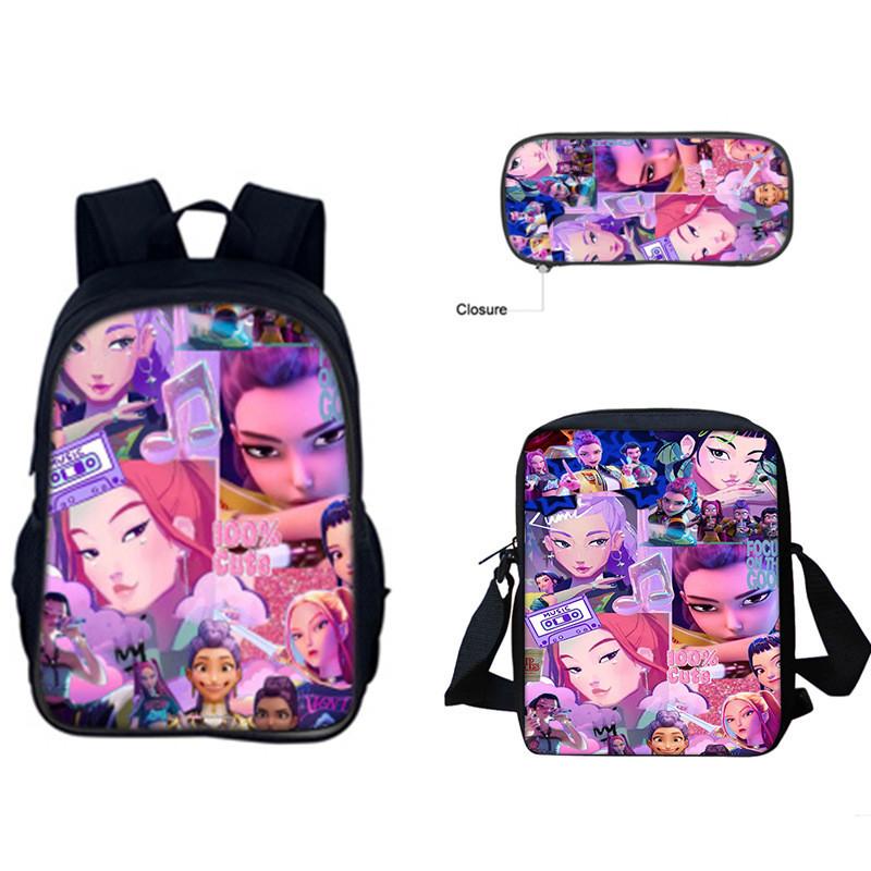 Set Zaino Kpop Hunterxhunter Con Poliestere Traspirante Per L'Uso Scolastico