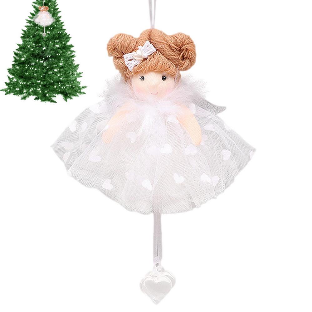Hang Angel Doll Christmas Christmas Hang Angel Doll Pendant Plush Angel Pendants Angel Ornaments For Wedding Valentine s Day белый