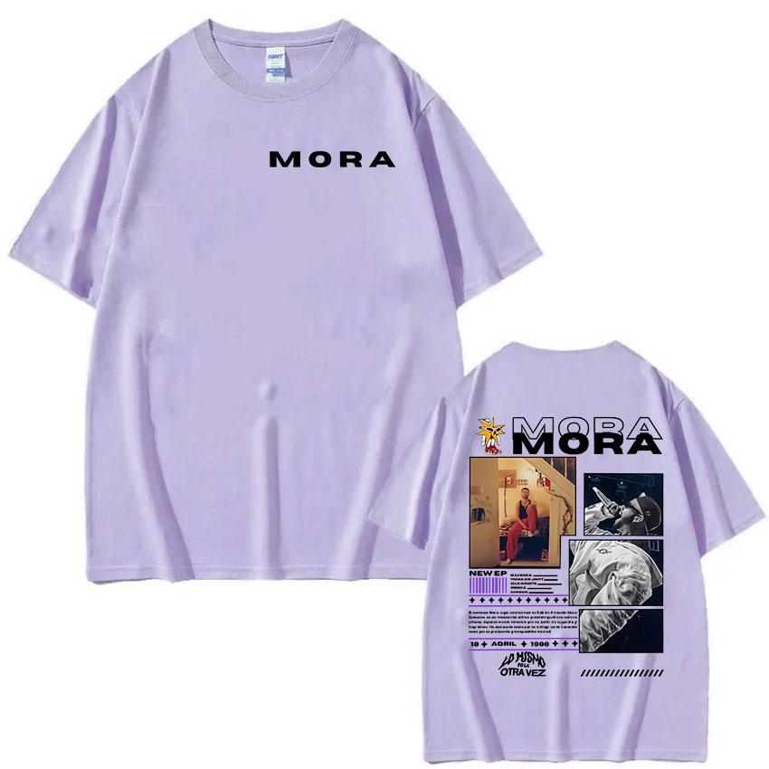 Rapper MORA Tour 2025 New Album Graphic T Shirts Unisex Clothing Hip Hop Gothic TShirt Y2K Vintage Oversized Short Sleeve TShirts