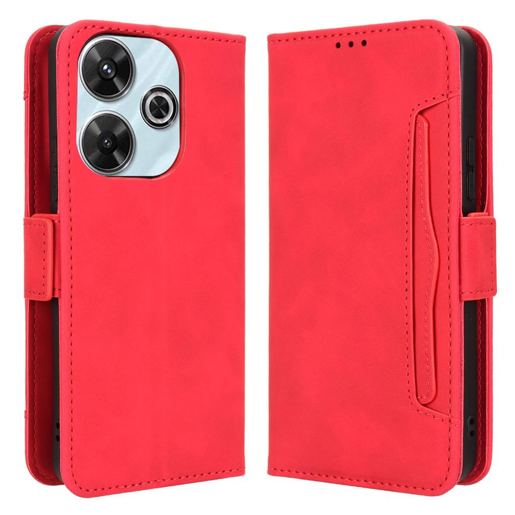For Xiaomi Redmi 13 5G/13 4G/Note 13R 5G/Poco M6 4G Leather Phone Case with Multiple Card Slots