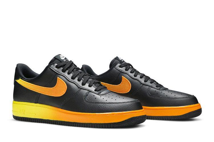 Men's Sneakers Nike Air Force 1 Low Black Yellow Orange Black/Opti Yellow-Orange Peel