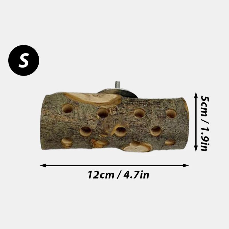 Игрушка-грызунок для мелких животных из натурального яблоневого дерева для кроликов, хомяков, попугаев, палочка для зубов против укусов, клетка, деревянная подставка, станция для упражнений