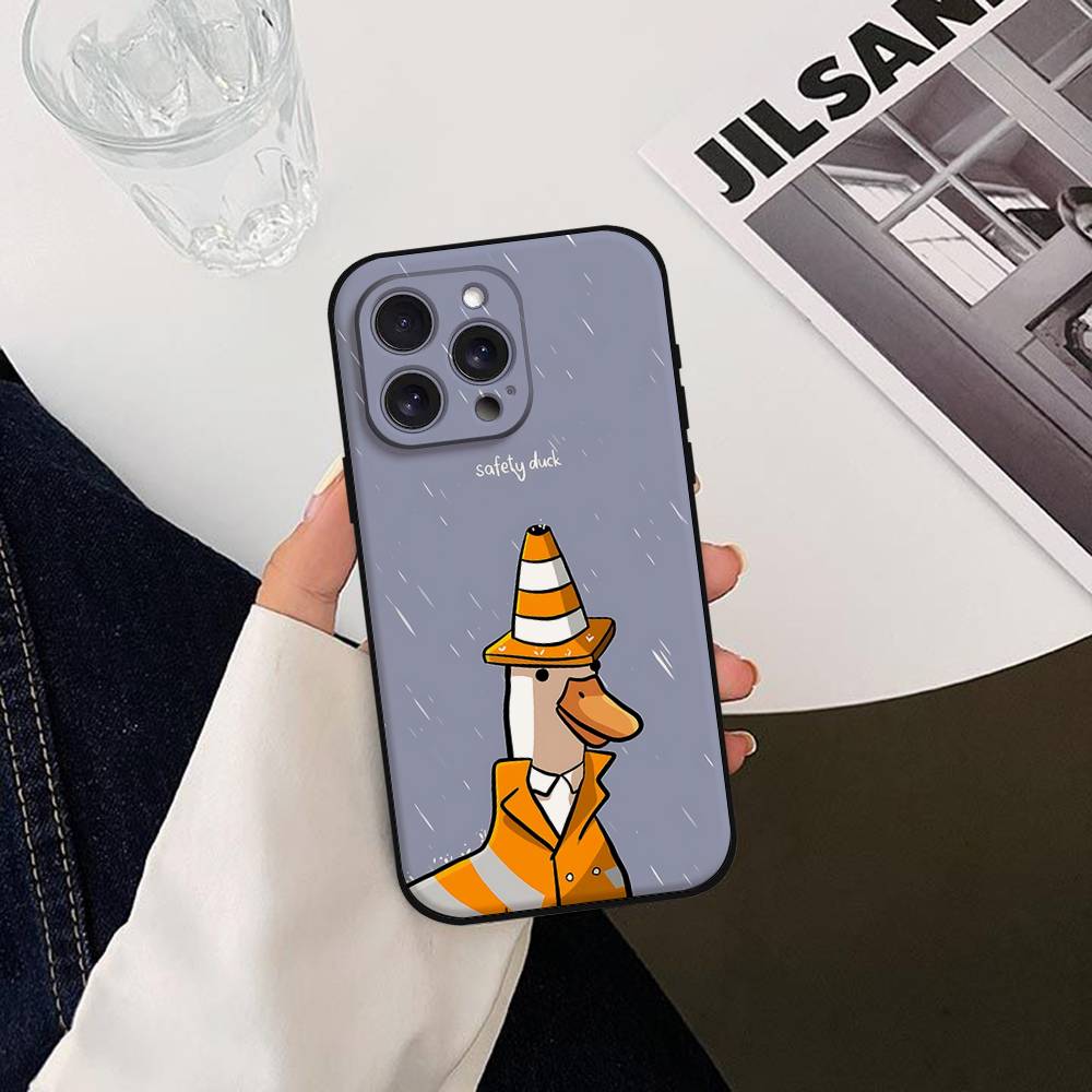 Funny Duck Phone Case Soft TPU Skin-Friendly For IPhone 17/16/15/14/13/12/11 Series: PRO, MAX, PLUS ,Mini