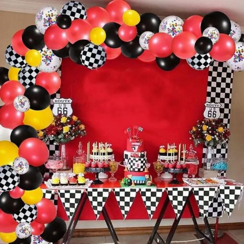 

Racing Theme Latex Balloon Set Decoration - Boys Birthday Party Decoration Racing balloon set