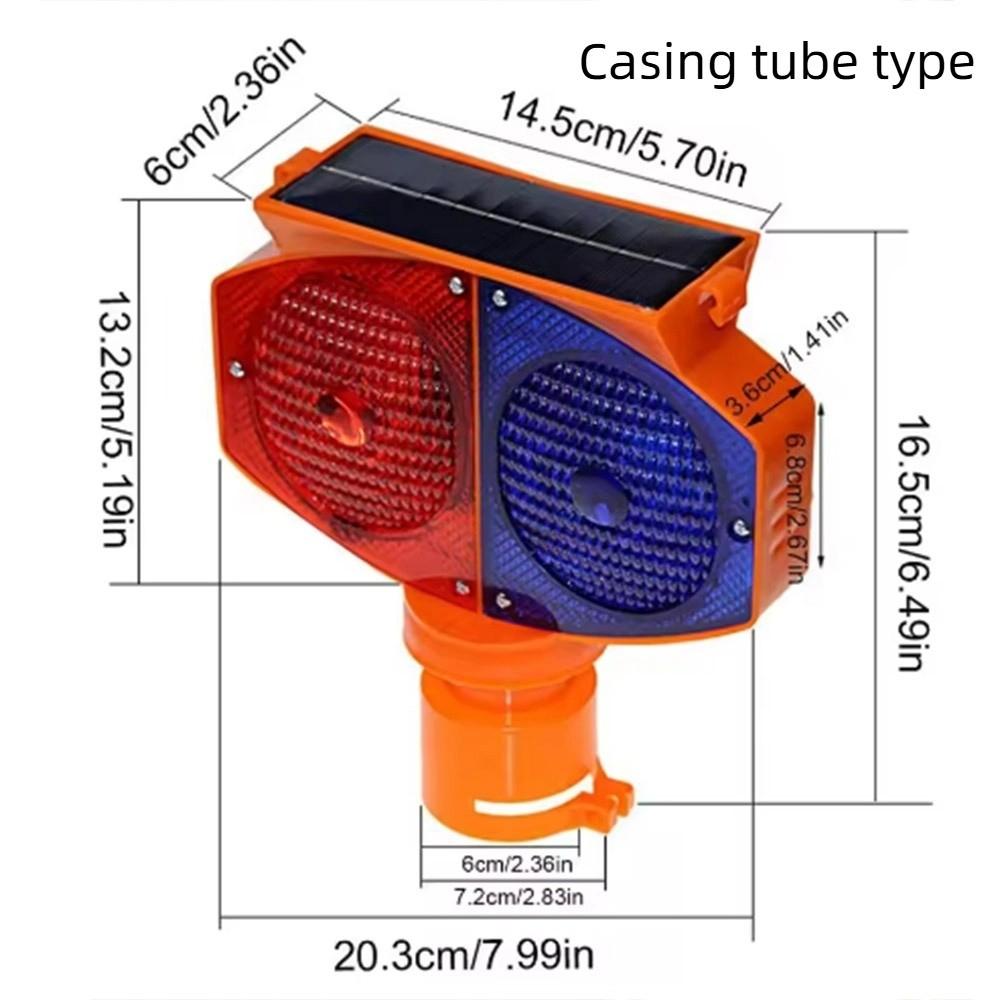 

Waterproof Flashing Warning Light Red and Blue Flash Traffic Warning Light Traffic Safety Casing tube type
