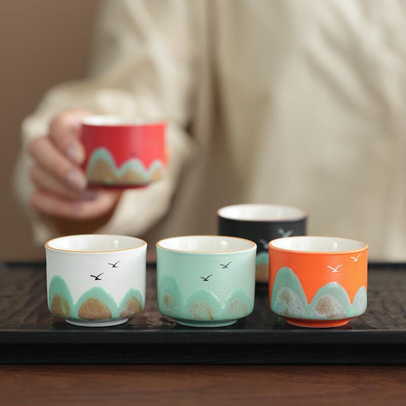 "Thousand Miles of Rivers and Mountains" Guochao Hand-painted Tea Cup Gift Set