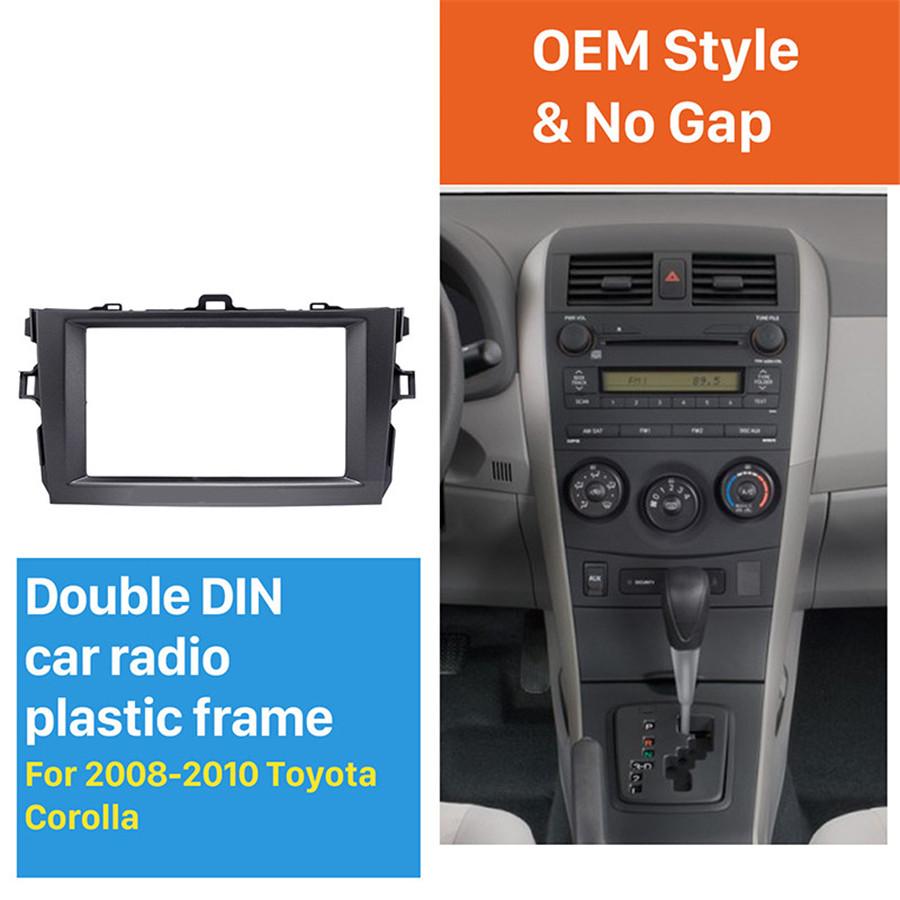Double Din Car Stereo Radio Fascia Panel Frame For Toyota Corolla 2008 2009 2010