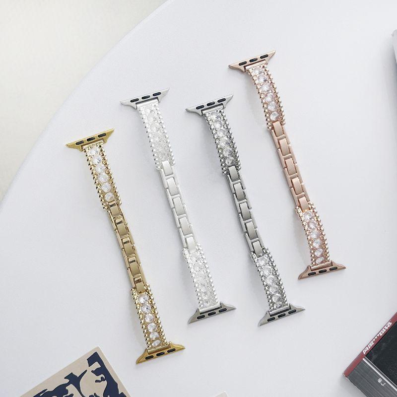 Jewelry Diamond Metal Watch Strap for Apple Watch Bands 49 46 45 44 42 41 40 38mm Bangle Dressy Wristband Bracelet for iWatch