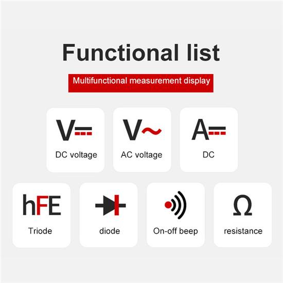 XL830L Multimetru digital portabil LCD Iluminare din spate Ampermetru portabil AC/DC Voltmetru Ohm Tester de tensiune Contor Multimetro