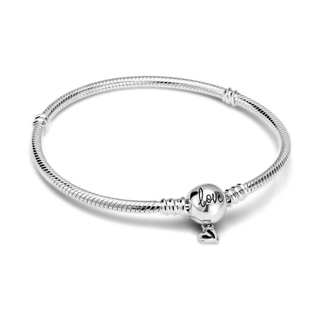 925 Silver Original Snake Chain Bracelets Fit Charms Bead DIY Vintage European Clasp Pulsera Jewelry Making Gift For Women