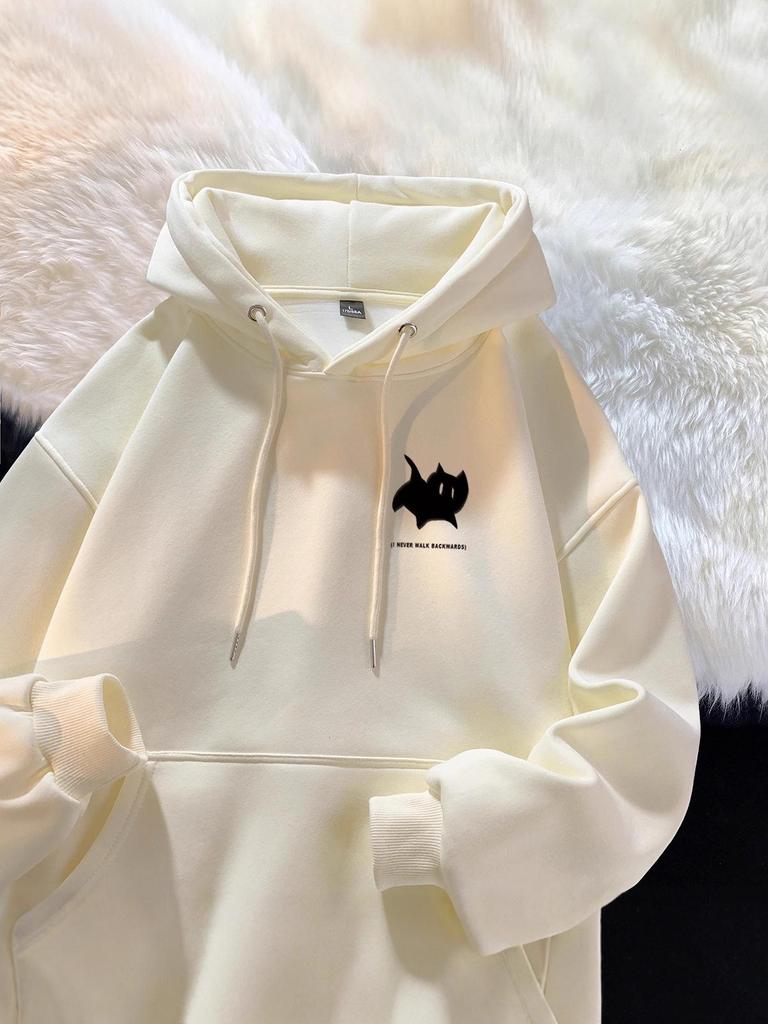 Men's Trendy Printed Hooded Sweatshirt - New Loose-Fit Autumn/Winter Hoodie