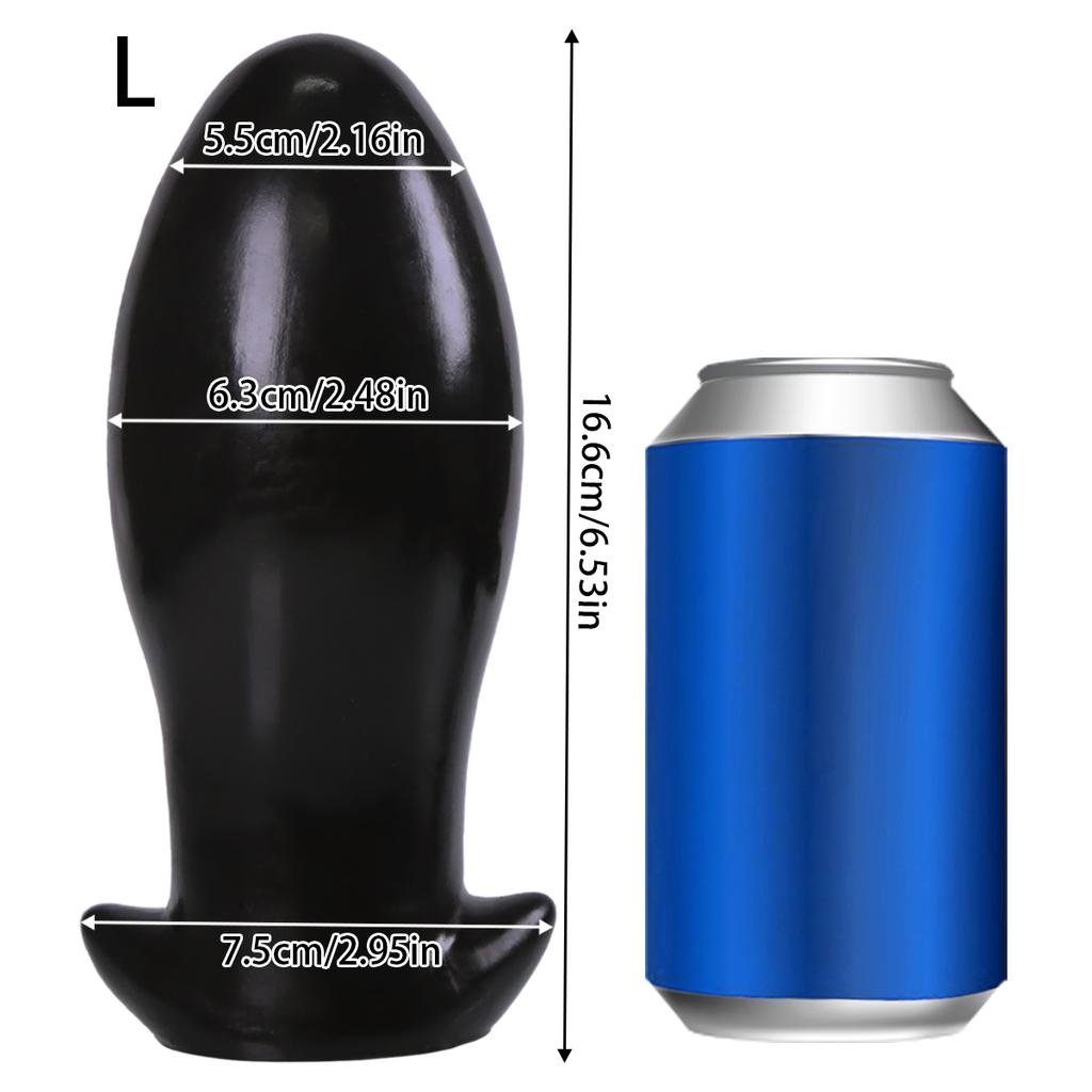 Soft Liquid Silicone Huge Anal Plug Egg Big Anal Dilator Adult Sex Toy for Women Men Big Butt Plug Egg Anal Training Expansion SM Sex Anal Masturbator