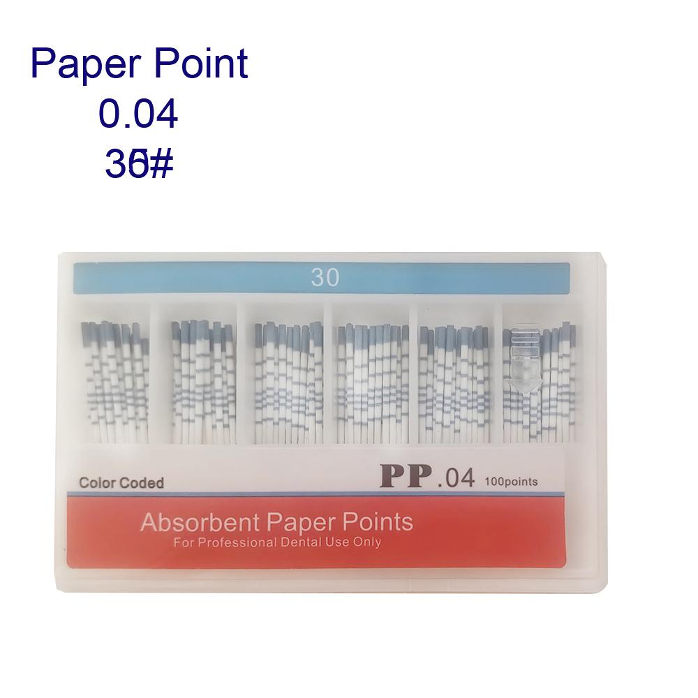 0.02 0.04 0.06 Dental Filling Material Dentist Product Root Canal Endodontic Paper Tips Dental Absorbent Paper Points