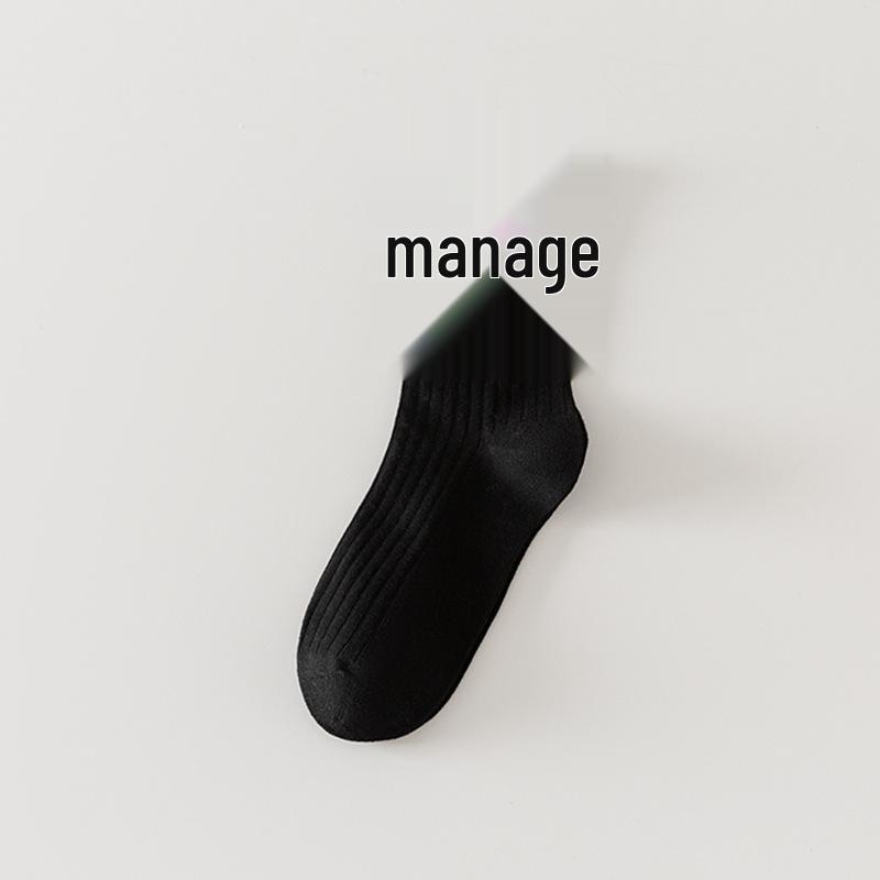 

Heart Embroidery Mid-Calf Seamless Women s Socks - Korean Style, Striped, Solid Color Cotton for Autumn & Winter One Size [Seamless Stitching]