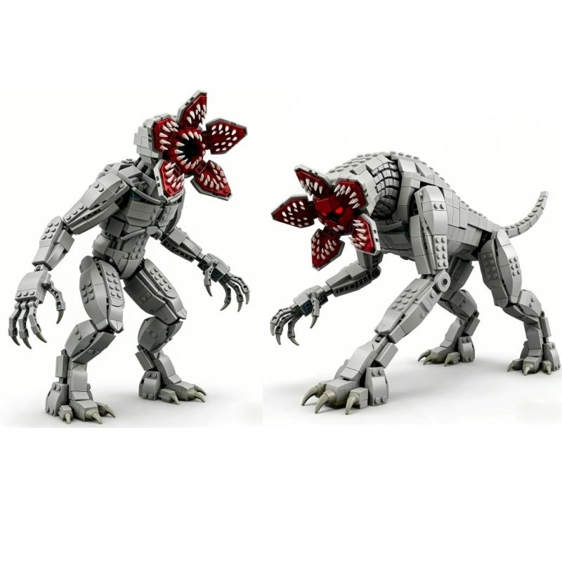 Hot TV Carnivorous Plant Giant Devil Demogorgons Buliding Blocks Horror Movie Boss Vecna Bricks Model Toy Birthday Gift For Kid