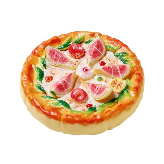 Miniature Scene Decorations 2Pcs Mini Resin Pizza Ornaments, Realistic Miniatures, Tiny Simulation Figures Food Ornaments for DIY Craft Project, Doll