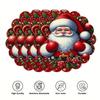 4/6pcs Pack, Picture Shows a Festive Christmas Santa-Themed Image Placemat Set, 13.8 X 13.8 Inches Christmas Table Mat, Washable Table Mat, Suitab