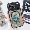 Magnetic Acrylic Phone Case For iPhone 17e 17 16 15 Pro Max 14 13 Pro 11 For Magsafe Wireless Charge Turtle Shell Pattern Cover