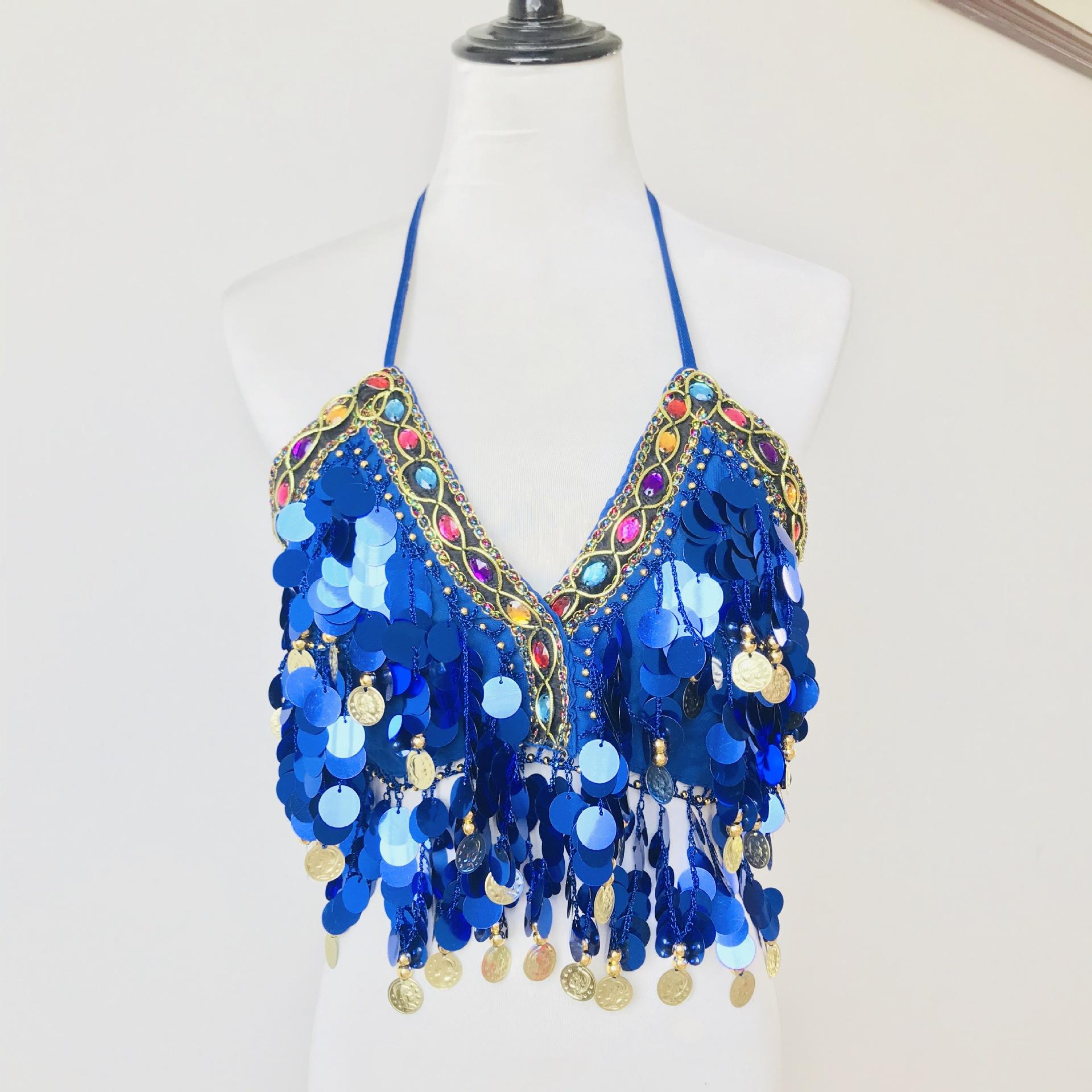 Женский укороченный топ для танца живота с кисточками — фото 8