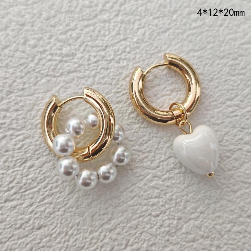 Heart Pendant Ear Buckle Able Irregular Tassel Earrings Sweet Cool Metal Chain Ear Cuff Accessories Gifts