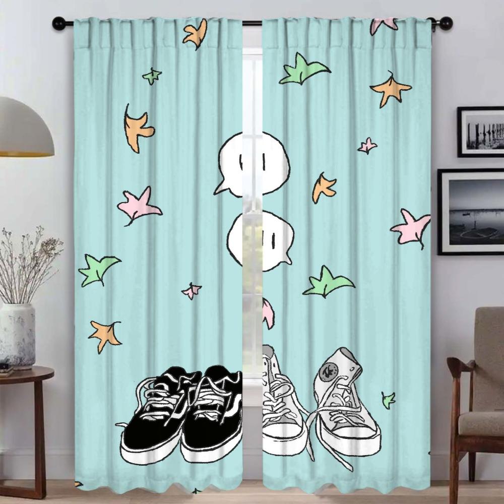 Heartstoppers Curtains for Bedroom Anti-mosquito Curtains 2 Pieces Blackout Curtain Shades Living Room Curtain Partition Kitchen