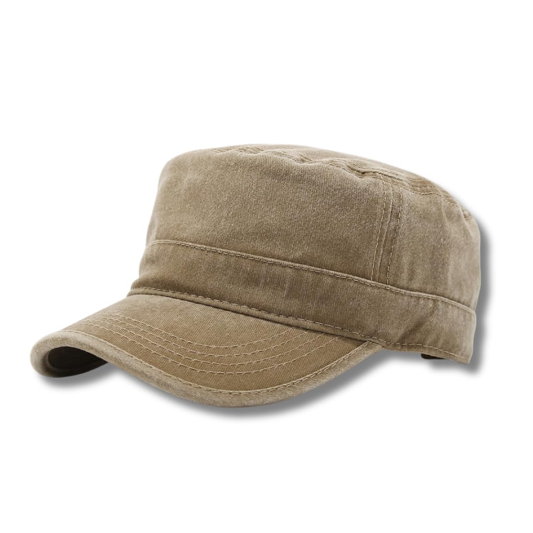 

and Work Flat UV Adjustable Solid All Season [Capprecier] Men s Women s Cap, 100% Cotton, Top, Washable, Protection, Size, Lightweight, Breathable,