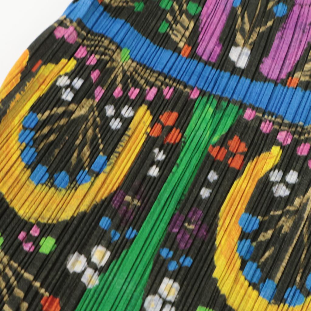 PLEATS PLEASE All-over Print PP63-JG574 Long Skirt Skirt 3 multicolorUsed