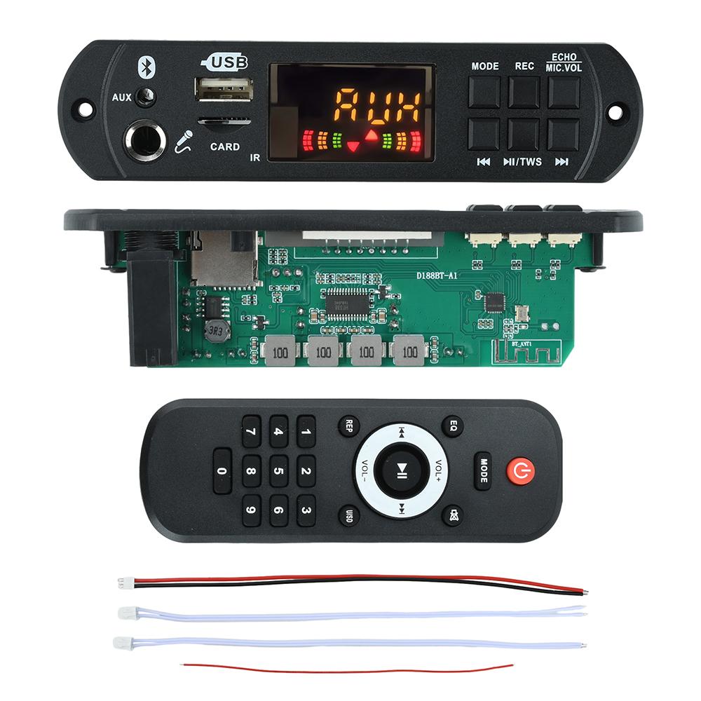 DC 12V MP3 BT Decoding Board Car Audio MP3 Decoder Power 2 * 50W with Amplifier Decoding Board
