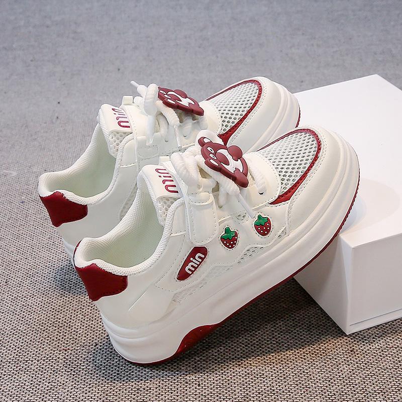 Girls' Summer 2025 Mesh Breathable Sports Shoes - Soft Sole, Lightweight Sneakers for Children