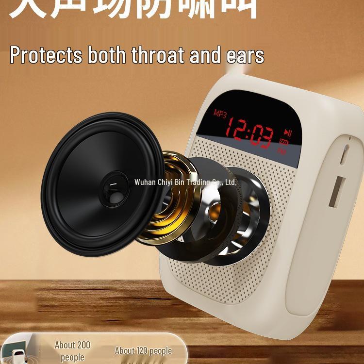 Little Bee Portable Amplifier with Built-in Recording and Anti-Howling for Teachers and Street Vendors