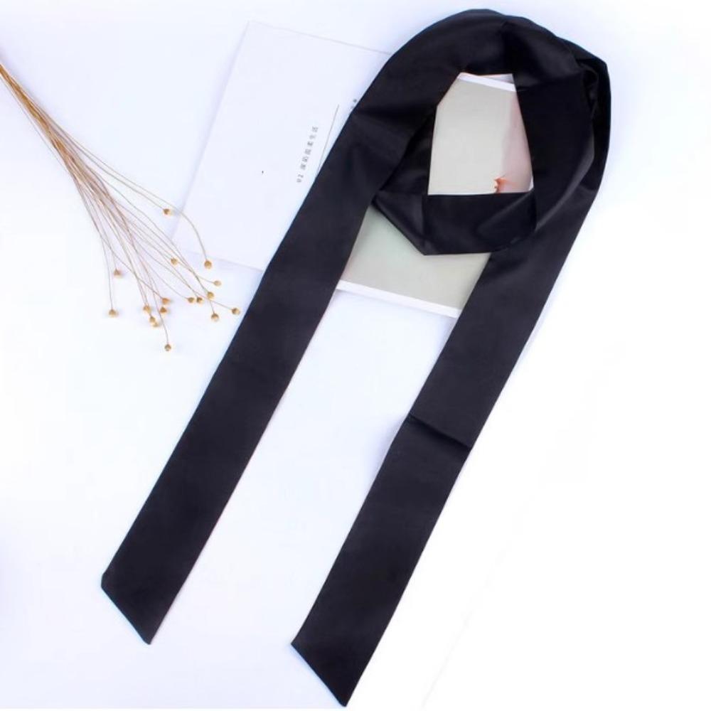 Waistbands Silk Scarf Solid Color Ribbon Knot Rope Fashion Long Scarf  Ladies