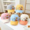Adorable Bear Fishing Duckbill Hat for Babies, Spring/Summer Cotton Sun Protection Cap