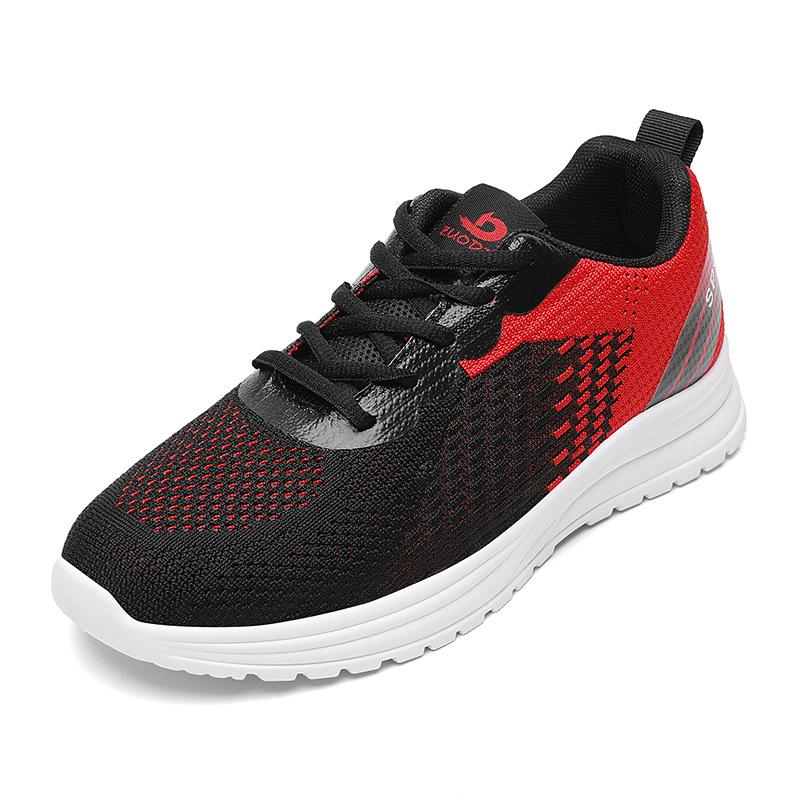 

Four seasons color matching casual fly-woven shoes outdoor sports lightweight breathable running shoes low-top lace-up Korean version of dad shoes 45
