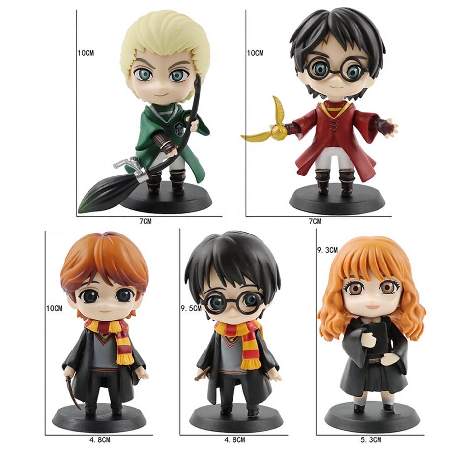 3pcs/10pcs Style Vinyl Figures Set Hermione Ron Hedwig Collectible Car Model Toy Cake Decoration Q PVC Including Entertaining Play Safe Kid Friendly