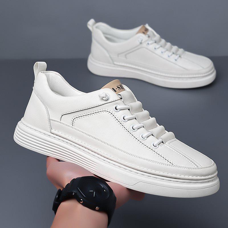 Lässige Herren Echtleder Sneaker Schuhe Luxus Designer Wanderschuhe Handgefertigt Leder Outdoor Lässig Mode Rutschfest Herrenschuhe