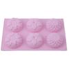 Blume geformte Silikon DIY handgemachte Kerze Kuchen Form liefert 6 Loch Handwerk Seife Form Werkzeug