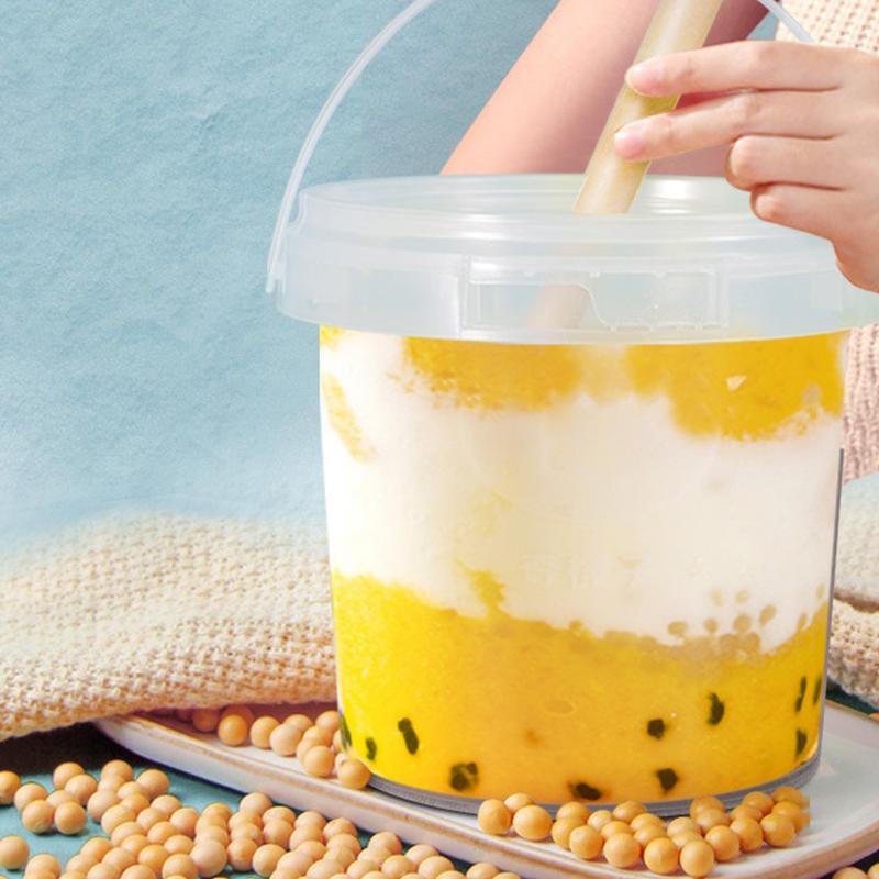 Găleată goală din plastic fără BPA de 150ML-1500ML cu capac Borcane PP etanșe Recipient transparent pentru depozitarea alimentelor vrac