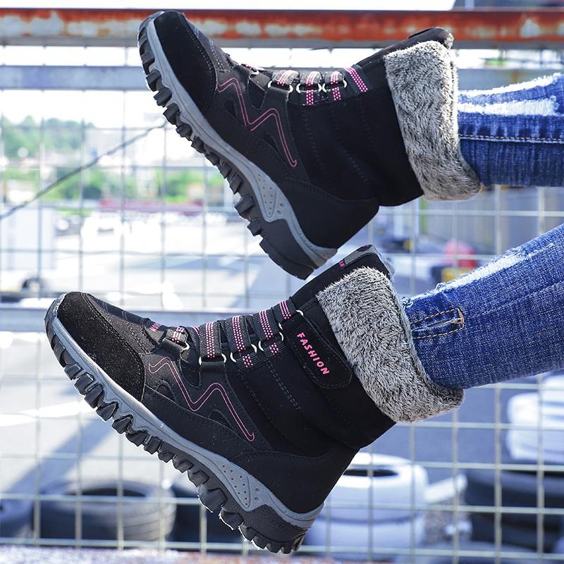 Зимние женские бархатные теплые зимние сапоги — фото 8